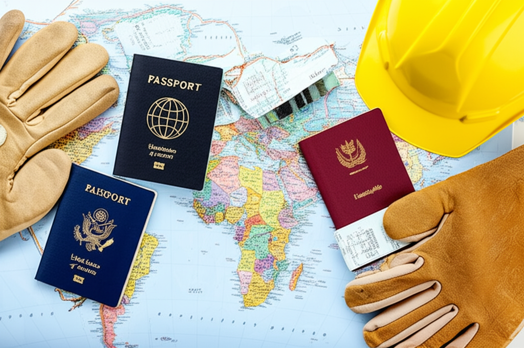 Immigration and visa documents for oil and gas industry professionals